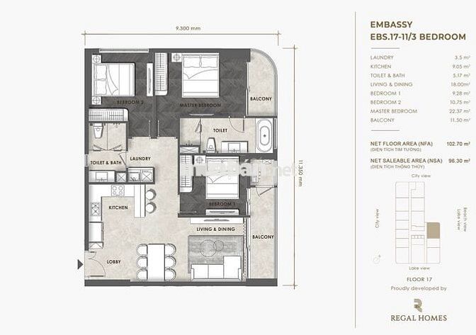 CHỈ CẦN THANH TOÁN 1%/ THÁNG - SỞ HỮU CĂN 1PN+ REGAL COMPLEX