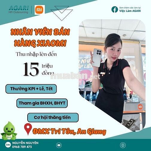[TRI TÔN] TUYỂN BÁN HÀNG XIAOMI