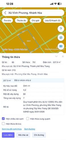 VPU99 Bán đất đường oto thôn Trung xã Vĩnh Phương cũ
