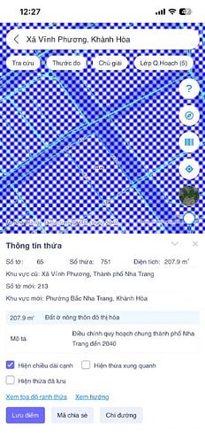 VPU99 Bán đất đường oto thôn Trung xã Vĩnh Phương cũ