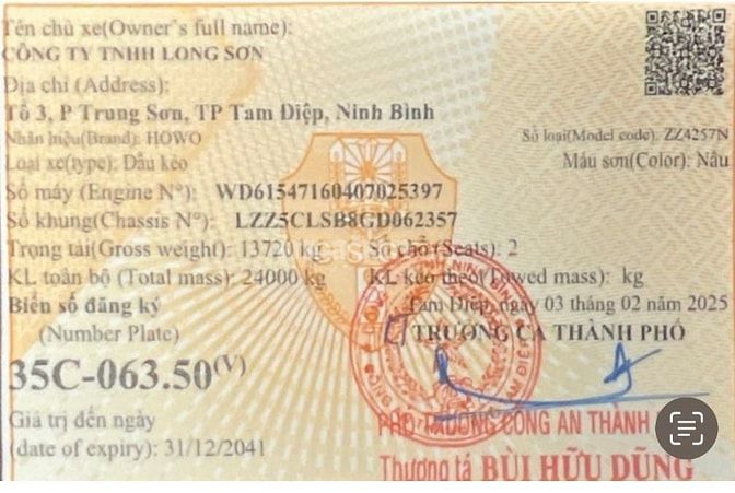THÔNG BÁO MỜI CHÀO GIÁ CẠNH TRANH THANH LÝ XE Ô TÔ BKS: 350-06350
