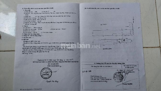 Nhà hẻm 1/ trung tâm quận Tân Phú 