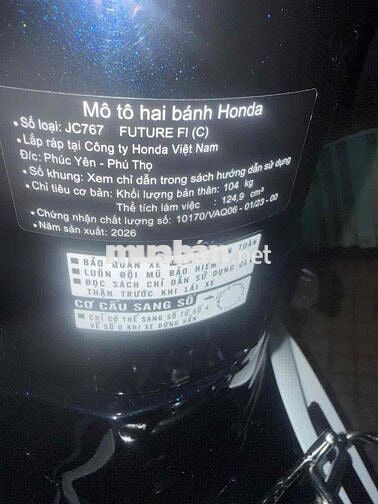 Honda Future FI (C) 2026 Trắng 1000 km