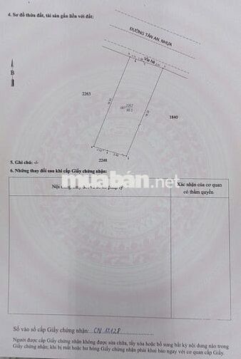 CHÍNH CHỦ BÁN ĐẤT THỔ CƯ MẶT TIỀN