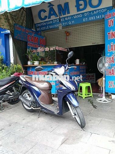 Honda Vision 2014 5 giây tự tắt màu Xanh