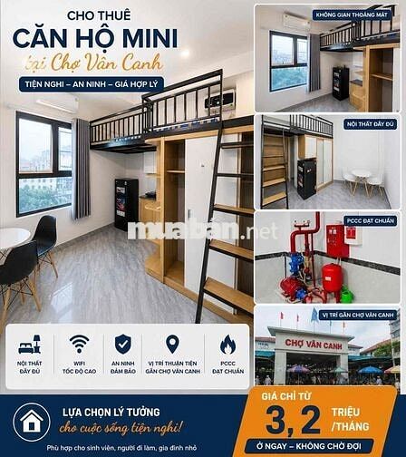 Căn hộ MiNi đủ đồ giá Sinh Viên tại Vân Canh