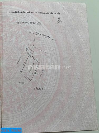 BÁN NHÀ MẶT TIỀN KINH DOANH : 439 LÊ TRỌNG TẤN - P. SƠN KỲ - Q.TÂN PHÚ