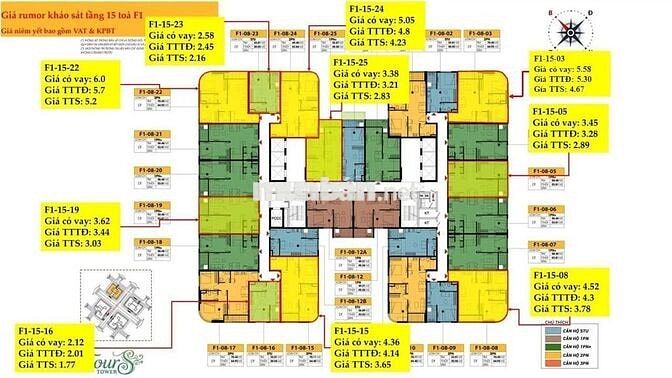 Căn hiếm tầng Cao Fours - căn F1-17.20 siêu đẹp.