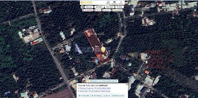 Bán đất tại Đường An Sơn 26, Xã An Sơn, Thuận An, BD, 33 tỷ, 2477m2