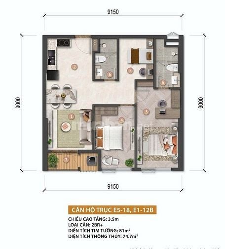 Căn hộ 3 Phòng Ngủ  View Biển và Sun World, sở hữu lâu dài