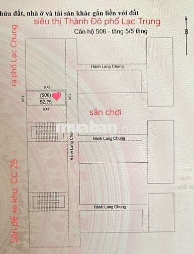 Bán tập thể 29 Lạc Trung ( sau st Thành Đô)
