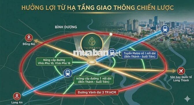 THE EMERALD BOULEVARD CH CAO CẤP MẶT TIỀN QL13 ĐỐI DIỆN BV HẠNH PHÚC