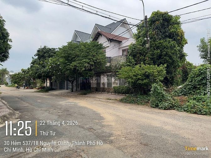 Lô đất 2 mặt tiền sông Vàm Thuật, p17 Gò Vấp. Dt 12x5x8. 92.6m2.