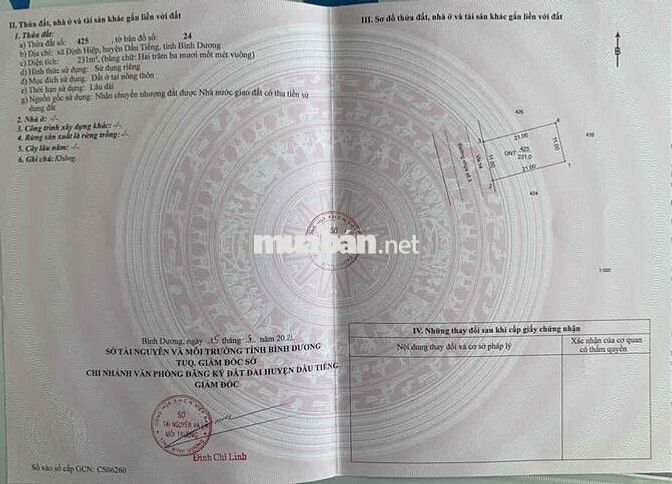 Đất Nền Chính Chủ Tái Định Cư full Thổ Cư Cần Bán.