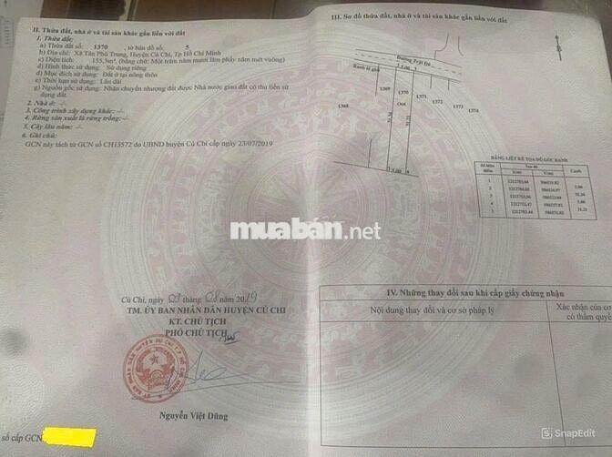Chủ cần tiền bán gấp căn nhà đường Lê Thị Nữa Tân Phú Trung Củ Chi 