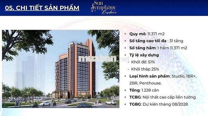 Symphony 5 - View sông và pháo hoa, giá từ 2 TỶ, cơ hội hiếm
