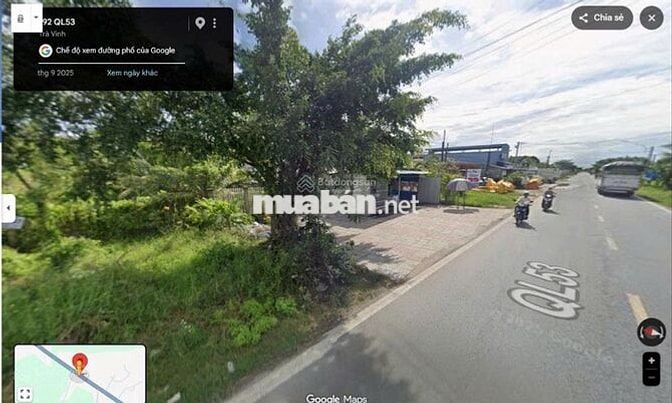 Bán đất thổ cư mặt tiền QL53 đối điện Công An Huyện Càng Long,