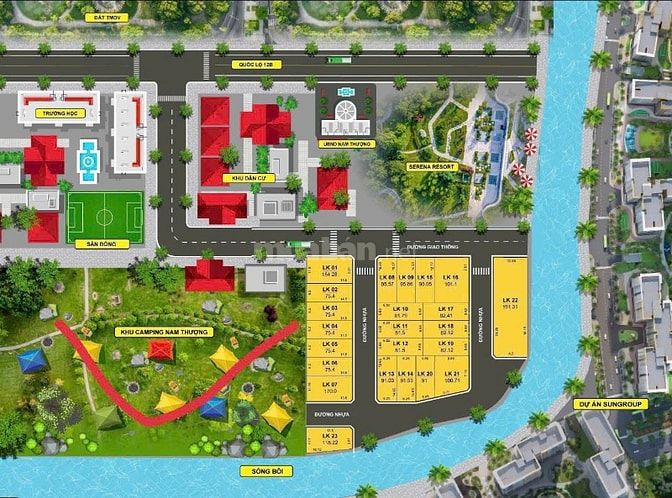 Đất nền đối diện dự án SunGroup 21 nghìn tỉ 