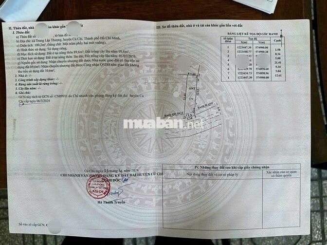 100m2 giá 1tỷ2 ngay đường Trung Lập giao Tỉnh Lộ 7 xã Thái Mỹ sổ riêng