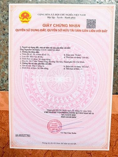 Bán nhà phường 15, quận Tân bình, Tp hcm