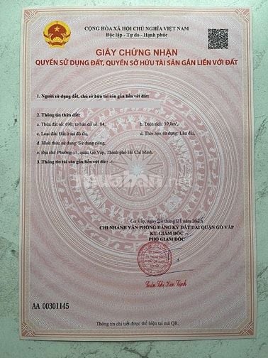 Bán đất mặt bờ kênh Tham Lương 3,2x13m,sổ hồng riêng, xây tự do 5 tầng