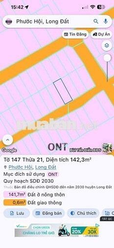 1 LÔ *** CÁCH BIỂN LỘC AN 200M NGANG 7,1M