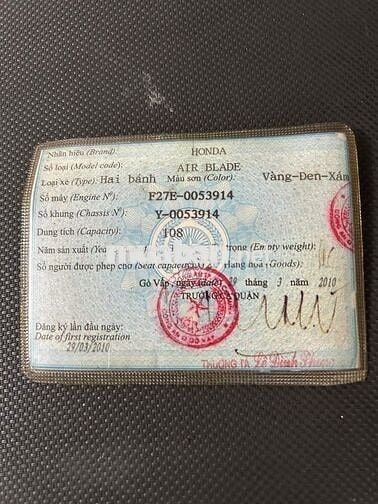 Honda Air Blade nhập thái Fi 2010 bstp số đẹp