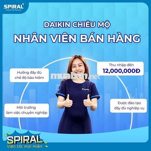 NHA TRANG TUYỂN NHÂN VIÊN BÁN HÀNG DAIKIN