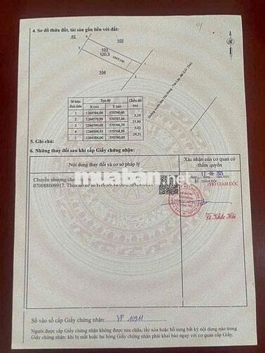 mặt tiền xuyên tâm chính chủ gần tuyến số 3 bằng phẳng