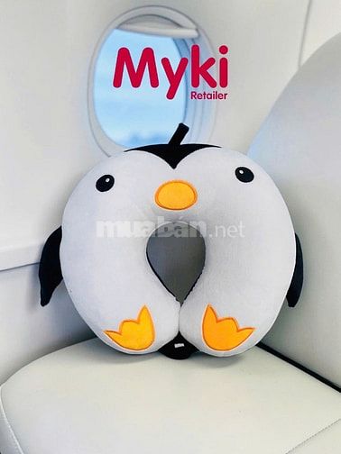 gối kê cổ bông gòn in thêu logo, thêu logo theo yêu cầu