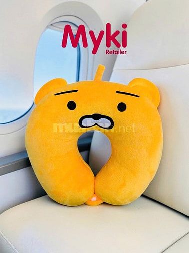 gối kê cổ bông gòn in thêu logo, thêu logo theo yêu cầu
