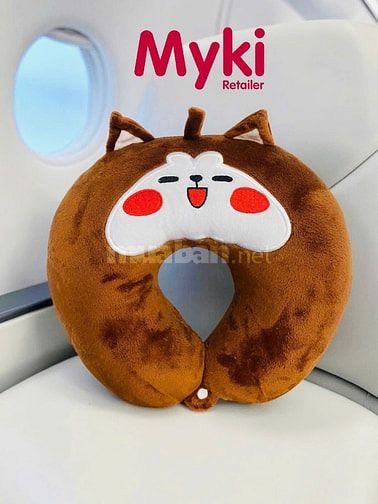 gối kê cổ bông gòn in thêu logo, thêu logo theo yêu cầu