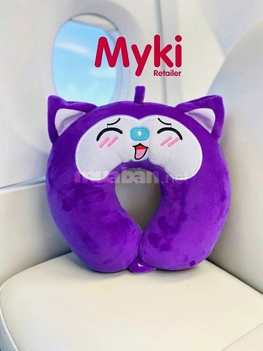 gối kê cổ bông gòn in thêu logo, thêu logo theo yêu cầu