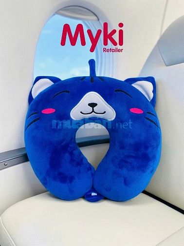 gối kê cổ bông gòn in thêu logo, thêu logo theo yêu cầu