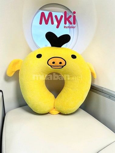 gối kê cổ bông gòn in thêu logo, thêu logo theo yêu cầu