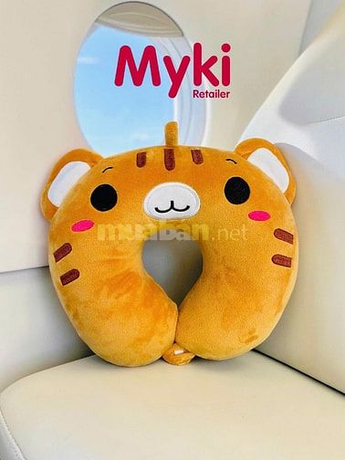 gối kê cổ bông gòn in thêu logo, thêu logo theo yêu cầu