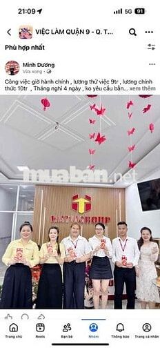 Công ty cổ phần HATUGROUP tuyển dụng