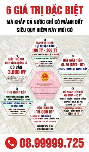 Bán Đất Diện Tích Lớn Tại Ninh Hòa – Quốc Lộ 26 (Xã Ninh Tây)