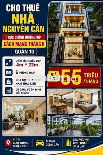 CHỈ 19TR - VIP CMT8 QUẬN 10 - HẺM 4M DÂN TRÍ - 3 TẦNG 4PN ĐẸP Ở LIỀN