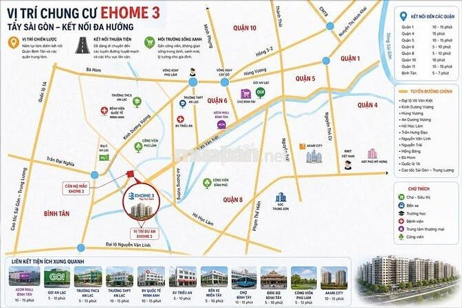 Bán căn hộ Chung cư Ehome 3 Bình Tân – block B2 – lầu 8