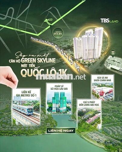 BOOKING GREEN SKYLINE ĐỢT 2 SỞ HỮU CĂN HỘ THÔNG MINH TẠI DĨ AN