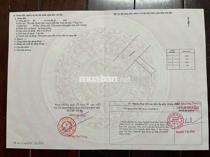 ĐẤT NGỘP CHỦ XẢ LỖ LÔ ĐẤT PHƯỚC HẢI GIÁ THẤP HƠN THỊ  TRƯỜNG 300TR