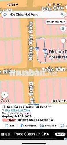 Bán lô góc 2 MT Trần Văn Giàu Vs Đặng Văn Kiều Hoà Xuân Cẩm Lệ