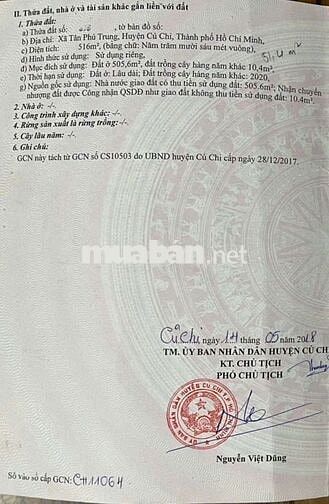 Bán nhanh lô đất thổ cư 100% giá rẻ 9tr/m2  cho AC có  nhu cầu 