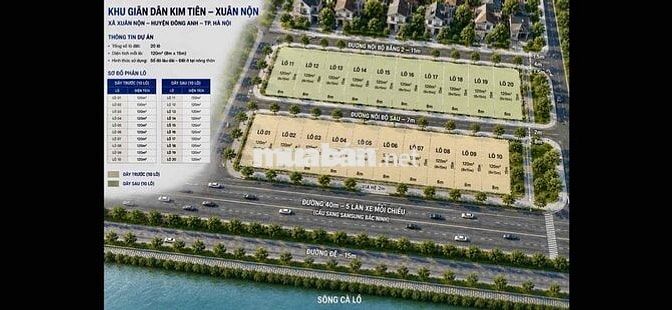 🔥 BÁN 120m2  ĐẤT GIÃN DÂN KIM TIÊN – XUÂN NỘN, ĐÔNG ANH 🔥