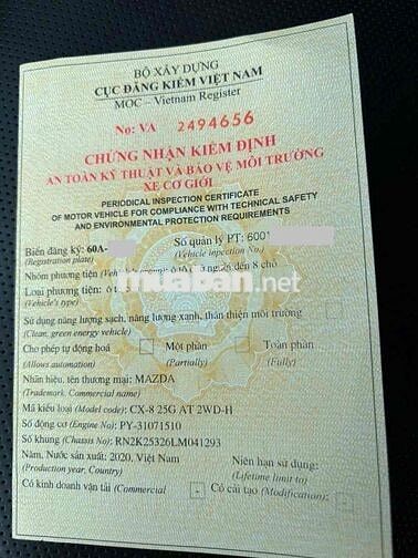 xuất cảnh bán gấp Mada Cx8 2020 per 70.000km