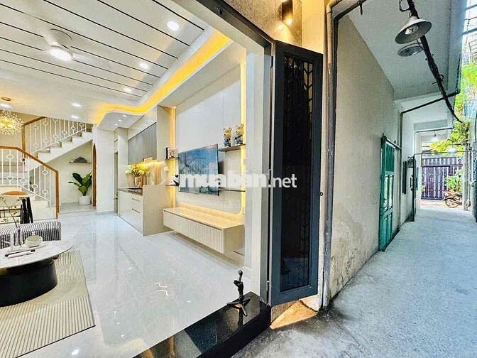 nhà xây mới Bạch Đằng 3 tầng full nội thất 5ty980tl