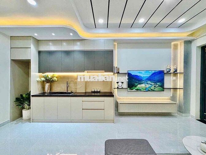 nhà xây mới Bạch Đằng 3 tầng full nội thất 5ty980tl
