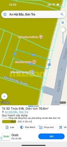 150m2/18 tỷ, Đất đường  Ngô Quyền,Sát câu Sông Hàn,sát WiNCom Plaza Đà