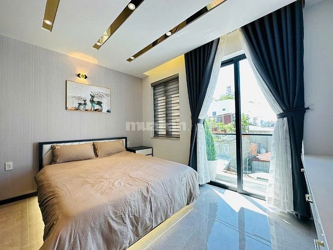 464/16 Phạm Văn Chiêu, 4 tầng, nở hậu, nhà mới hoa hồng môi giới